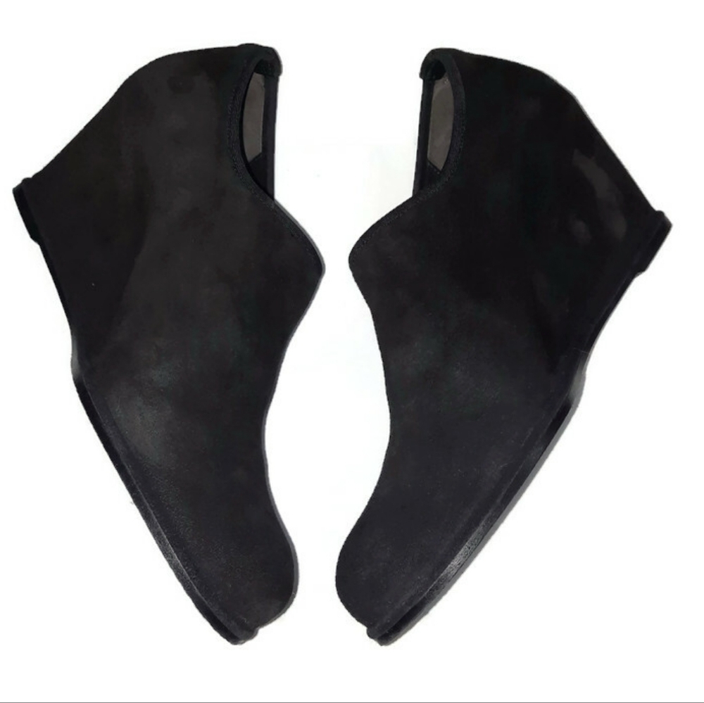 STUART WEITZMAN Hidden Wedge Bootie Stretch Suede Ankle Boot Heeled 9.5 N - Picture 5 of 12